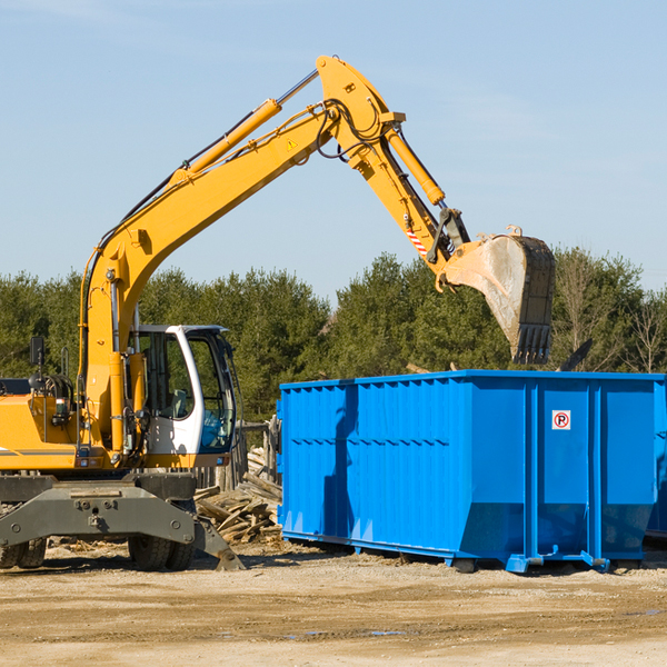 what size residential dumpster rentals are available in The Hideout